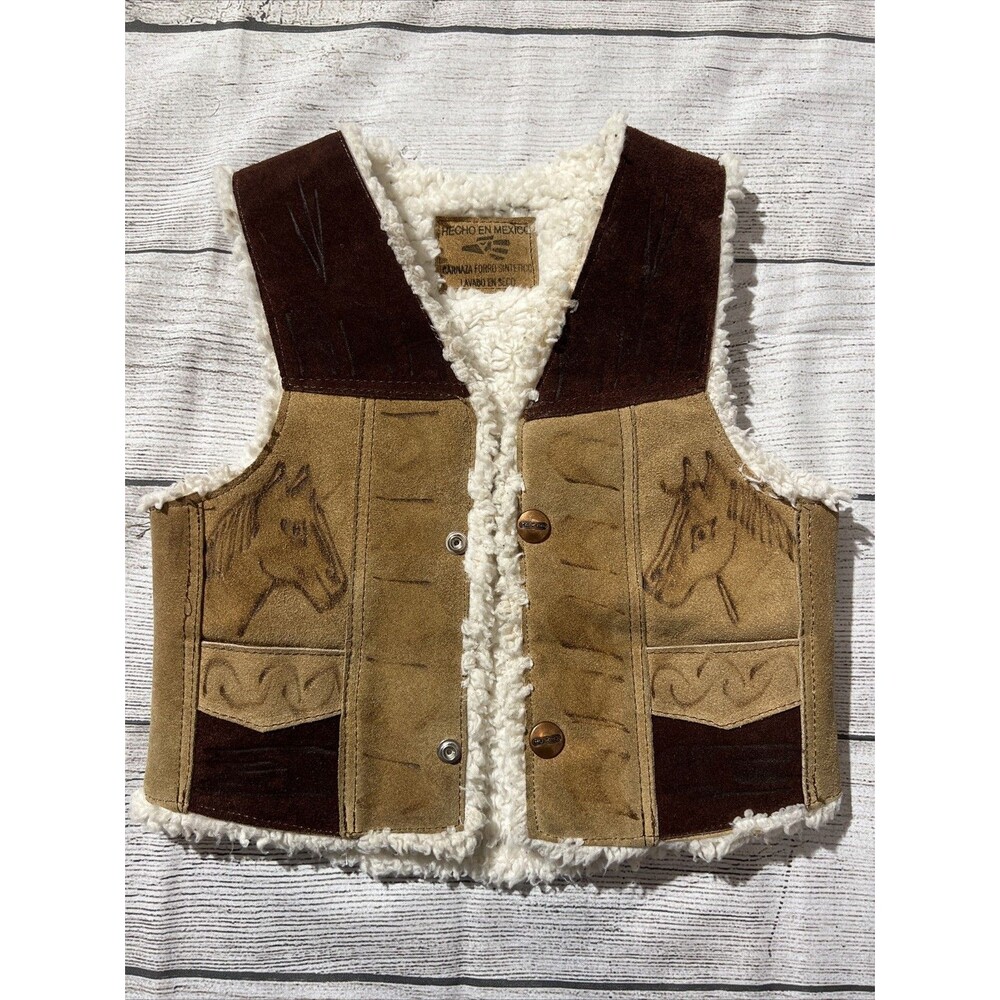 Handmade Mexican Cowboy Sherpa Vest Toddler